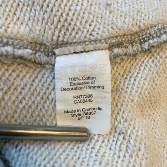 j Crew Terry High-Neck Oversized Top Gray Women's M - Picture 4 of 5